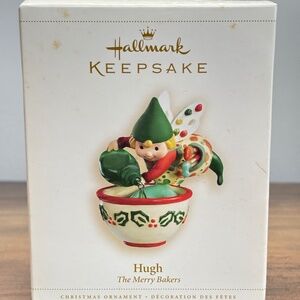 NIB Hallmark Keepsake HUGH THE MERRY BAKERS Ornament 2006 Christmas Elf NEW